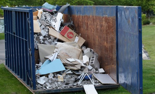 Exterior of a commercial waste removal van in Feltham